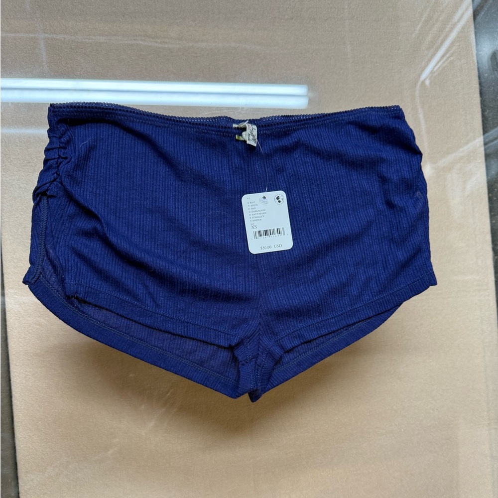 NWT - Free People Rose Garden Micro Shorts - Navy